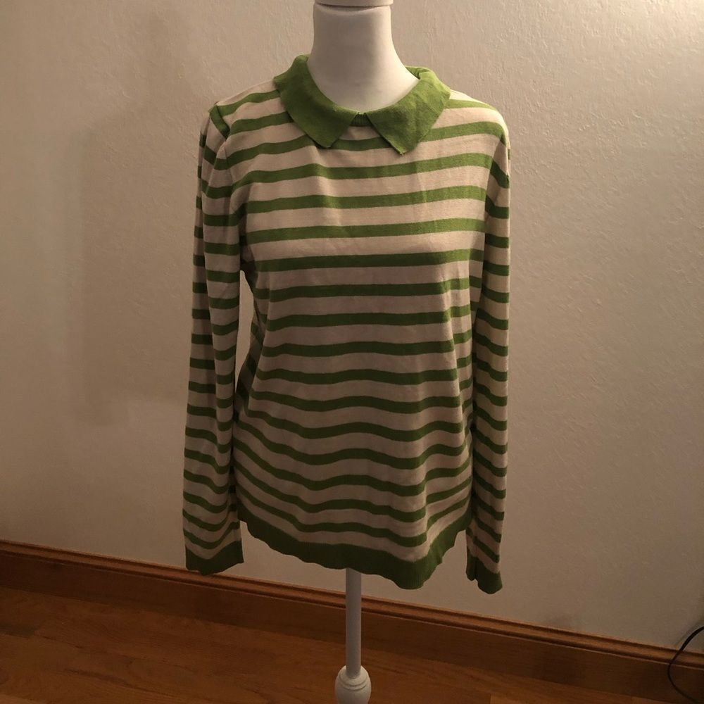 GeeGee striped collared sweater